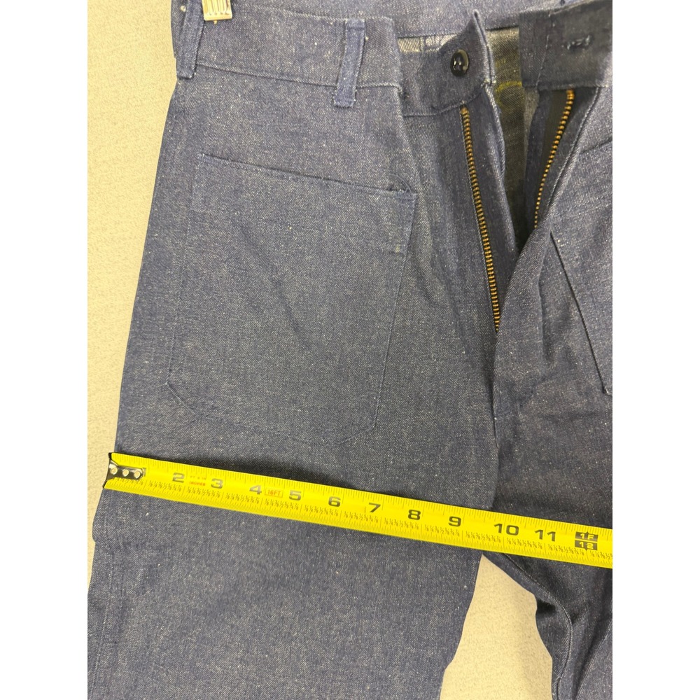 Vintage Navy Utility Trousers Denim Type II Flared Bell Bottoms 28x36 Blue - Picture 5 of 7